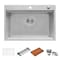 Ruvati 27 x 20 inch RV Workstation Drop-in Topmount Bar Prep Kitchen Sink 16 Gauge Stainless Steel RVH8207 - alternate 6